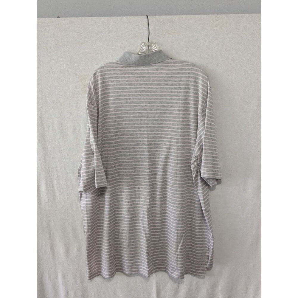 Y2K Ralph Lauren Polo Golf Polo Shirt Gray and Pink Striped Size XL - Picture 7 of 7